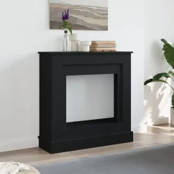 vidaXL Accesorios Para Hornos De Leña Y Chimeneas-Borde de chimenea madera ingeniería 90x30x90 cm
