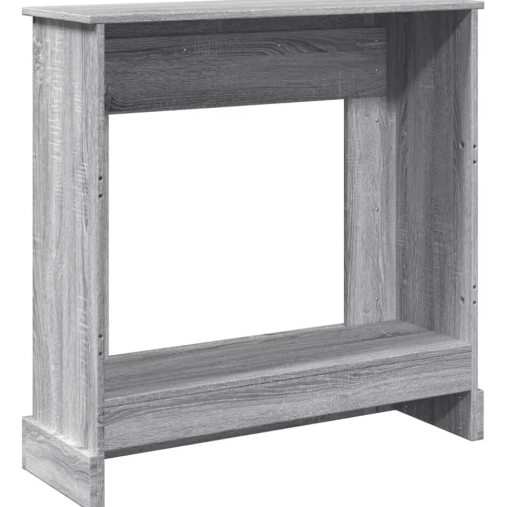 vidaXL Borde de chimenea madera ingeniería 90x30x90 cm Gris sonoma Sale