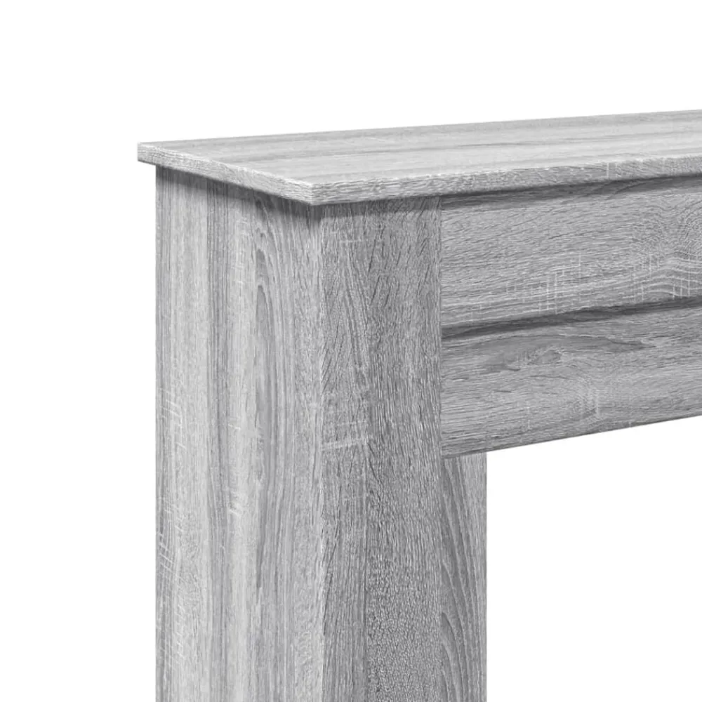 vidaXL Borde de chimenea madera ingeniería 90x30x90 cm Gris sonoma Sale