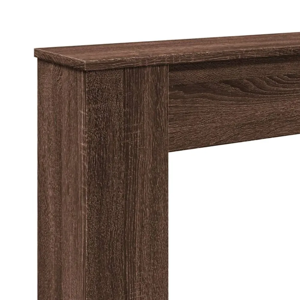 vidaXL Borde de chimenea madera ingeniería marrón roble 100x20x100 cm Marrón roble Discount