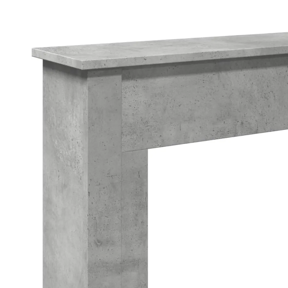 vidaXL Accesorios Para Hornos De Leña Y Chimeneas-Borde de chimenea madera ingeniería gris hormigón 75x20x87,5 cm