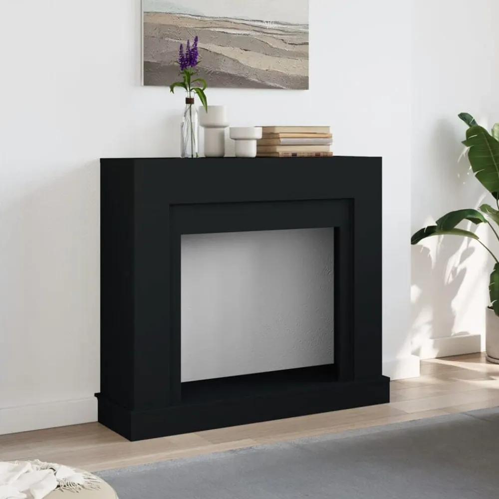 vidaXL Accesorios Para Hornos De Leña Y Chimeneas-Borde de chimenea madera ingeniería 100x30x87,5 cm