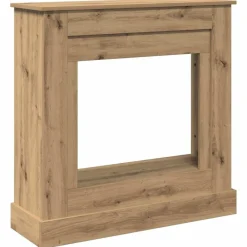 vidaXL Borde de chimenea madera ingeniería 90x30x90 cm Roble artisan Sale