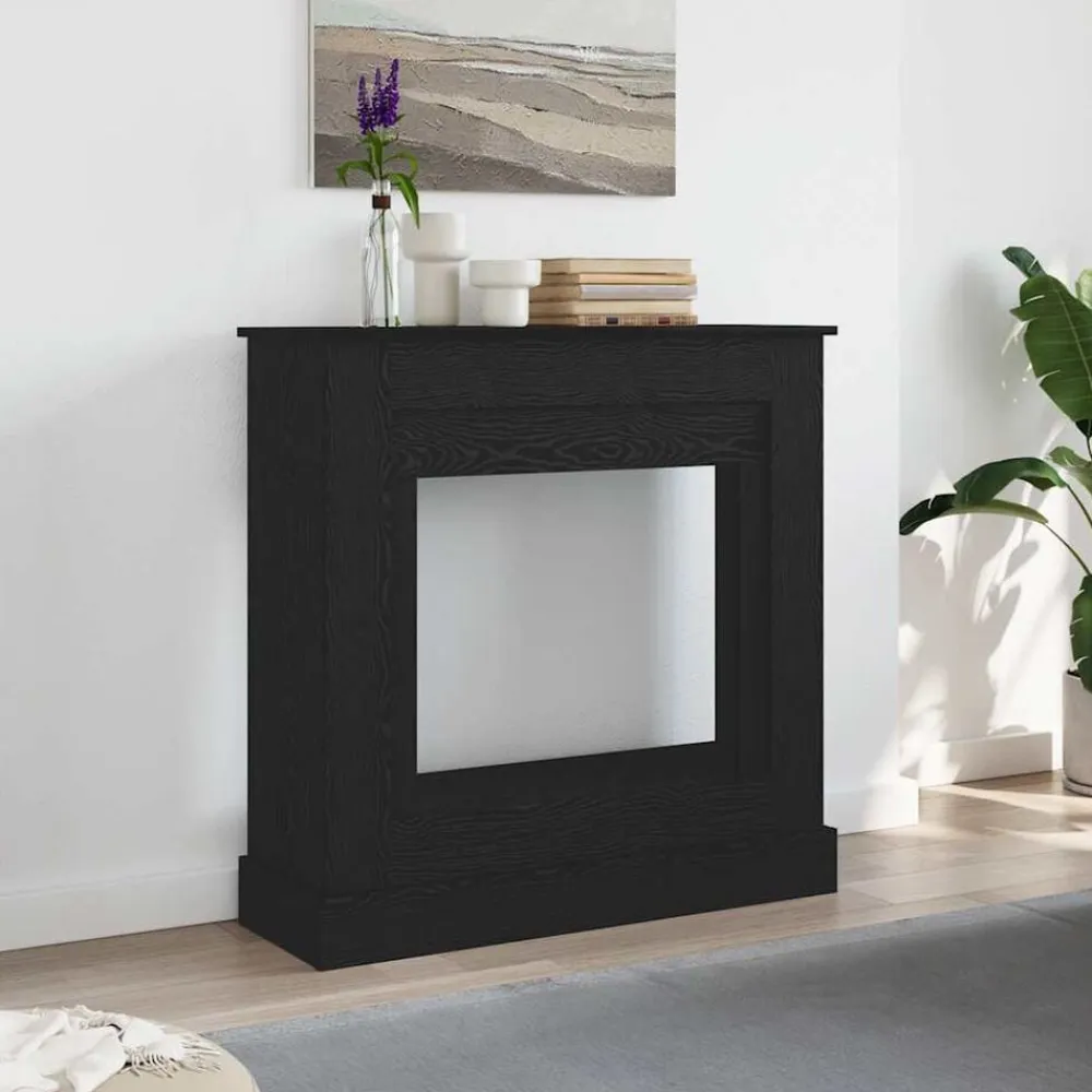 vidaXL Accesorios Para Hornos De Leña Y Chimeneas-Borde de chimenea 90x30x90 cm madera ingeniería