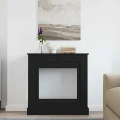 vidaXL Accesorios Para Hornos De Leña Y Chimeneas-Borde de chimenea 90x30x90 cm madera ingeniería