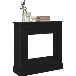 vidaXL Accesorios Para Hornos De Leña Y Chimeneas-Borde de chimenea 90x30x90 cm madera ingeniería