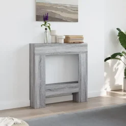vidaXL Accesorios Para Hornos De Leña Y Chimeneas-Borde de chimenea madera ingeniería 81x18x82 cm