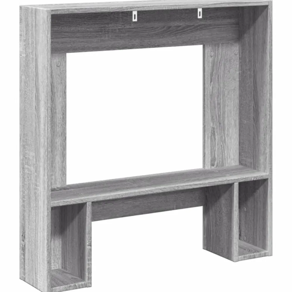 vidaXL Accesorios Para Hornos De Leña Y Chimeneas-Borde de chimenea madera ingeniería 81x18x82 cm