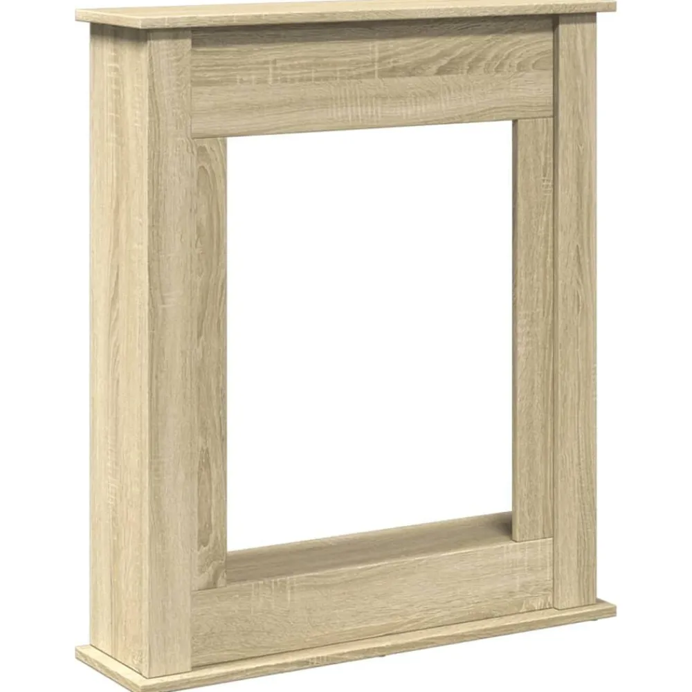 vidaXL Accesorios Para Hornos De Leña Y Chimeneas-Borde de chimenea madera ingeniería 75x20x87,5 cm