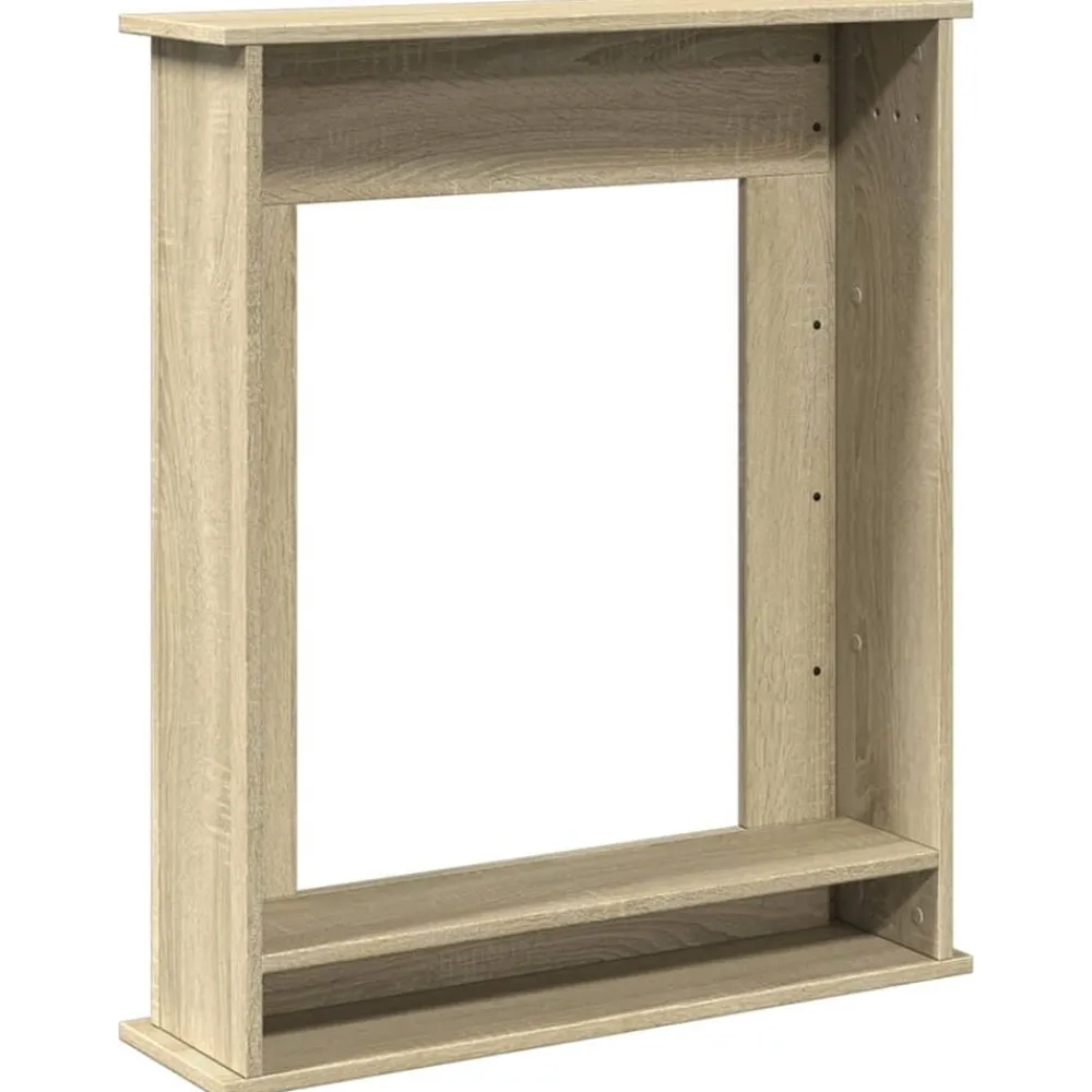 vidaXL Accesorios Para Hornos De Leña Y Chimeneas-Borde de chimenea madera ingeniería 75x20x87,5 cm