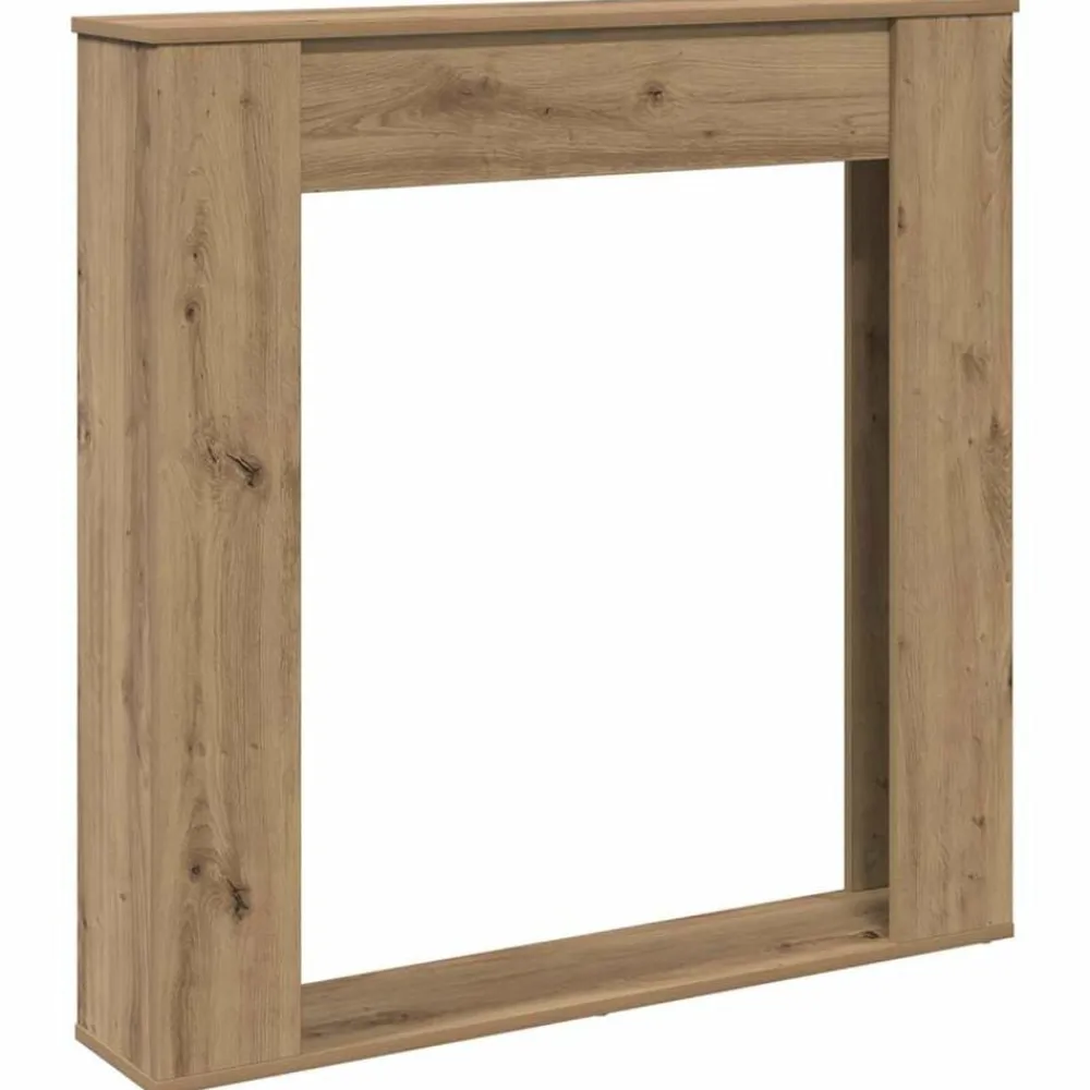 vidaXL Borde de chimenea madera ingeniería 100x20x100 cm Roble artisan Outlet