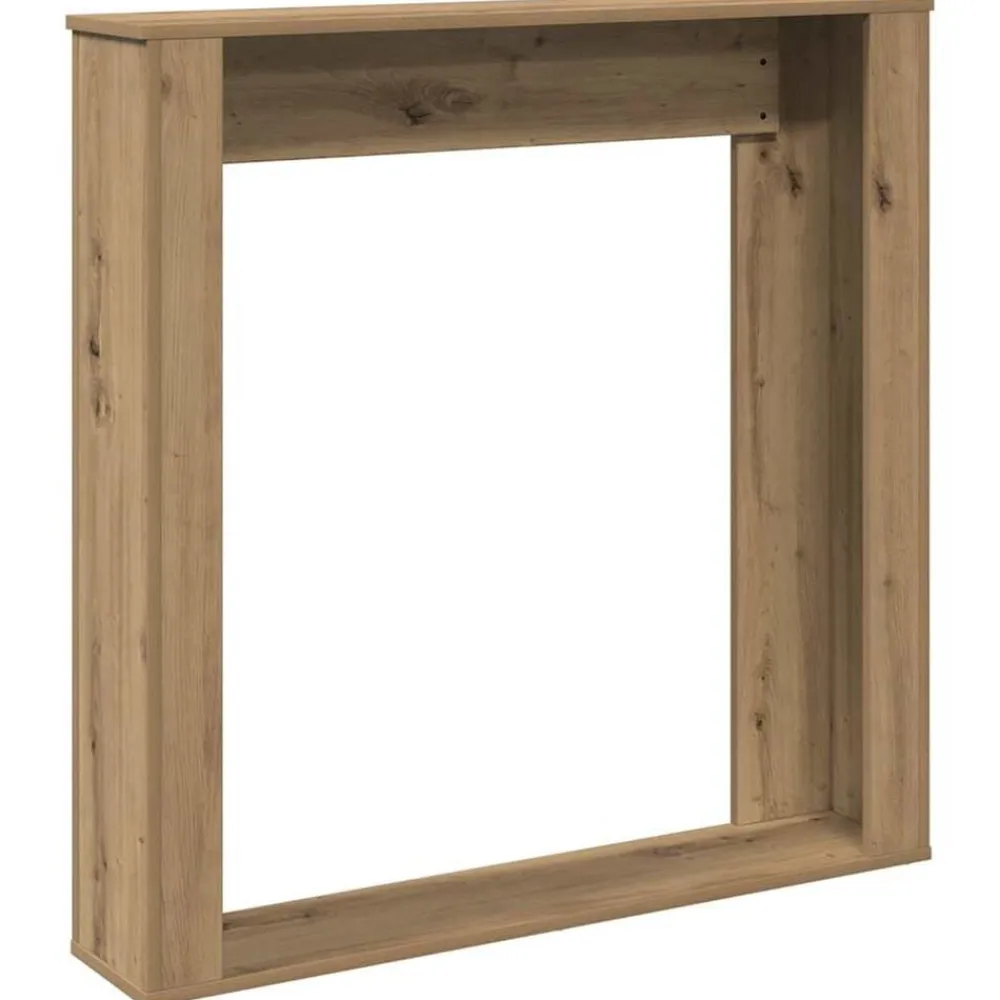 vidaXL Borde de chimenea madera ingeniería 100x20x100 cm Roble artisan Outlet
