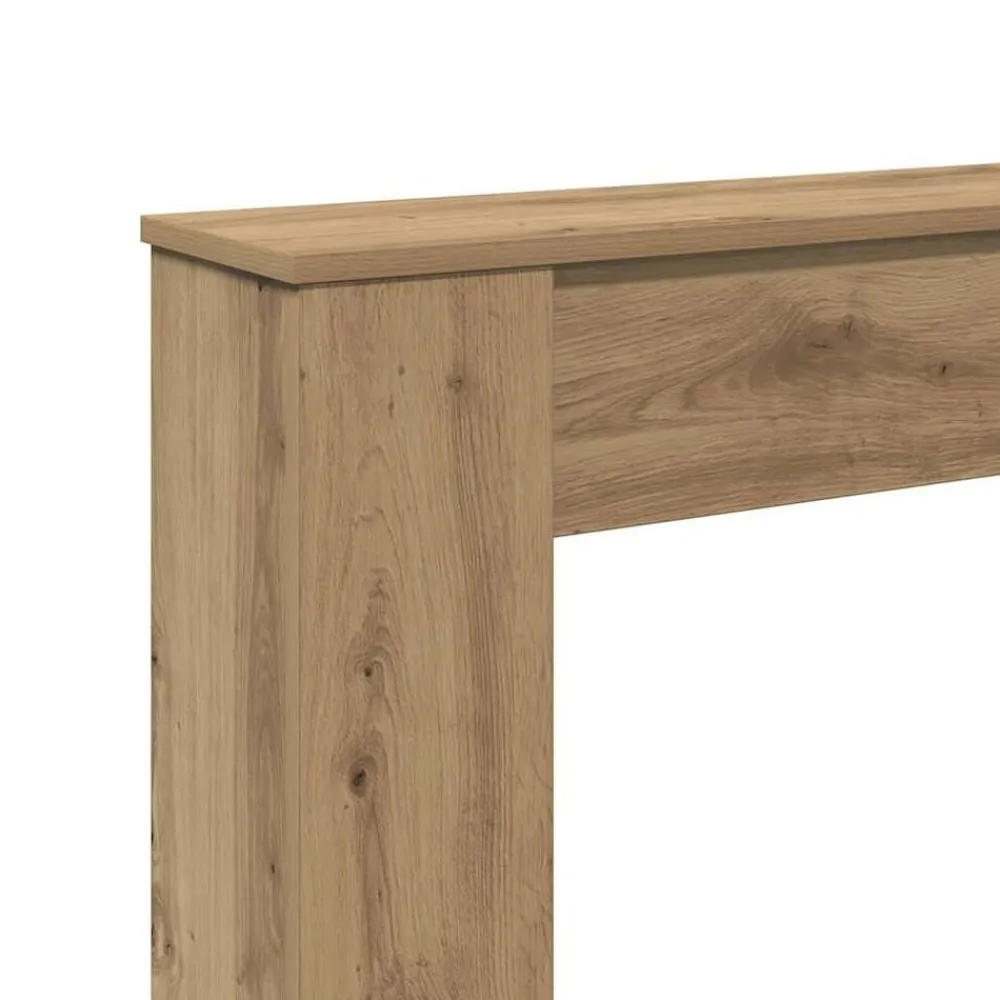 vidaXL Borde de chimenea madera ingeniería 100x20x100 cm Roble artisan Outlet
