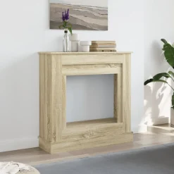 vidaXL Borde de chimenea madera ingeniería 90x30x90 cm Roble Sonoma Sale