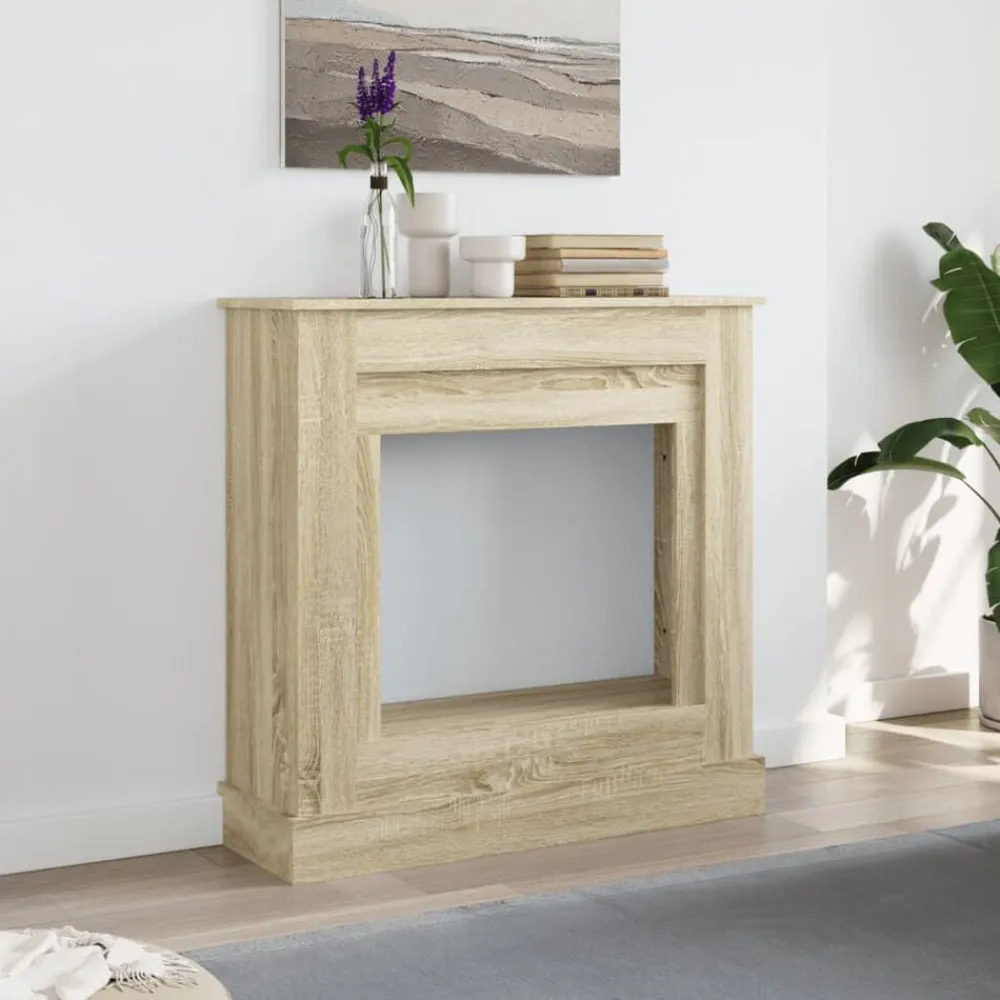 vidaXL Borde de chimenea madera ingeniería 90x30x90 cm Roble Sonoma Sale