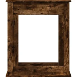 vidaXL Borde de chimenea madera ingeniería 75x20x87,5 cm Roble ahumado Hot