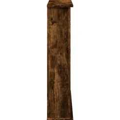 vidaXL Borde de chimenea madera ingeniería 75x20x87,5 cm Roble ahumado Hot