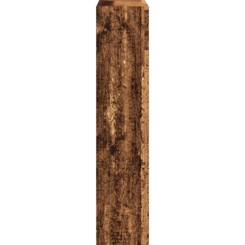 vidaXL Accesorios Para Hornos De Leña Y Chimeneas-Borde de chimenea madera ingeniería envejecida 81x18x82 cm