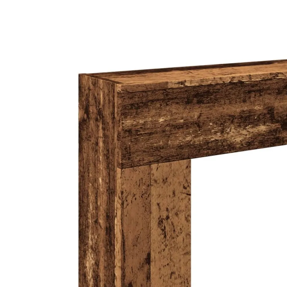 vidaXL Accesorios Para Hornos De Leña Y Chimeneas-Borde de chimenea madera ingeniería envejecida 81x18x82 cm