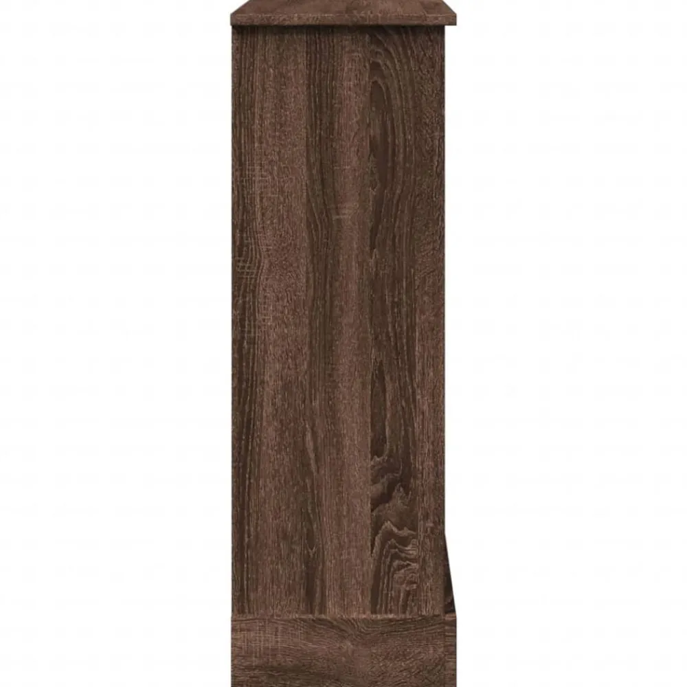 vidaXL Accesorios Para Hornos De Leña Y Chimeneas-Borde de chimenea madera ingeniería marrón roble 90x30x90 cm