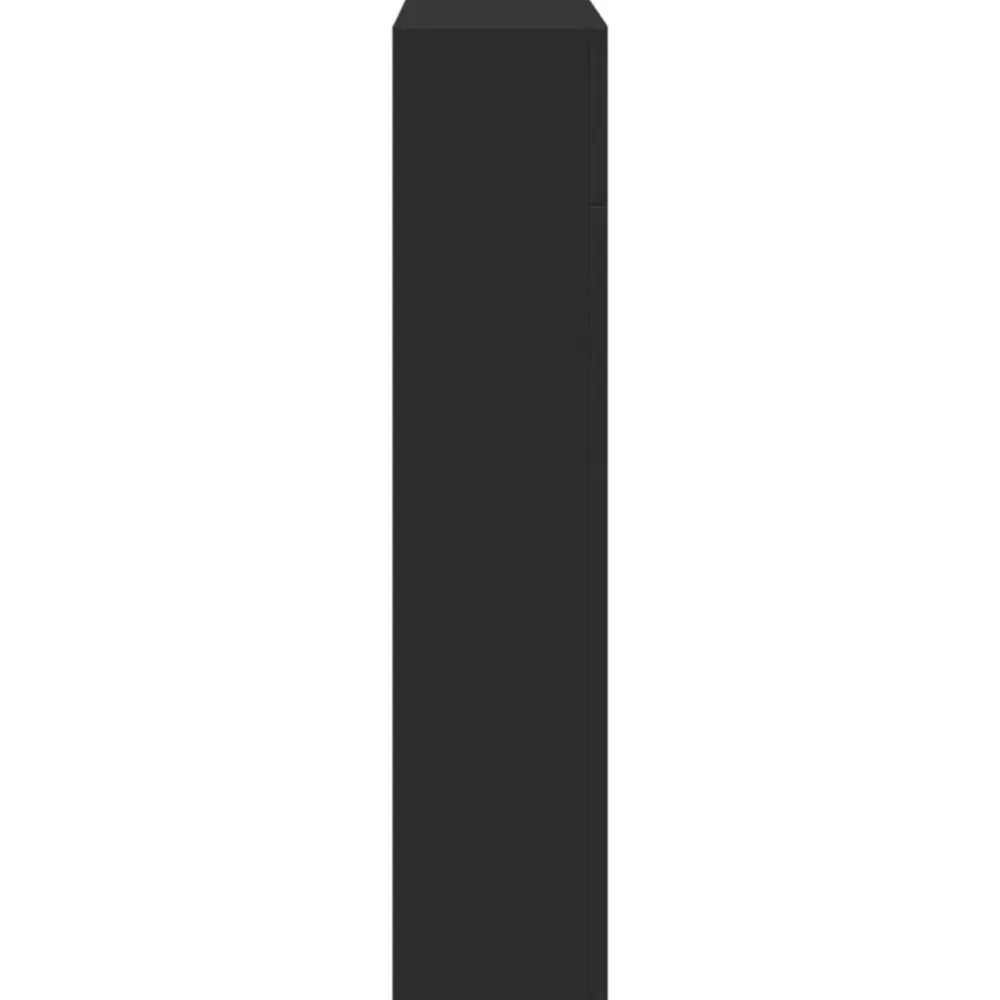 vidaXL Borde de chimenea madera ingeniería 81x18x82 cm Negro