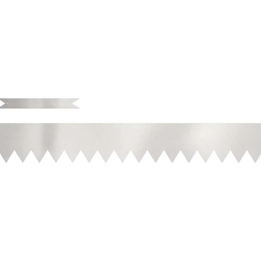 vidaXL Vallas De Jardín-Borde de Césped 10 pcs Plateado 100 x 0.05 x 20 cm
