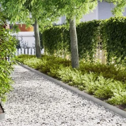 vidaXL Vallas De Jardín-Borde de Césped 10 pcs Plateado 100 x 0.05 x 20 cm