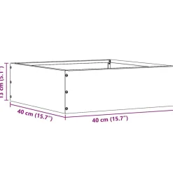 vidaXL Vallas De Jardín-Borde de Césped 40 x 40 x 13 cm Acero