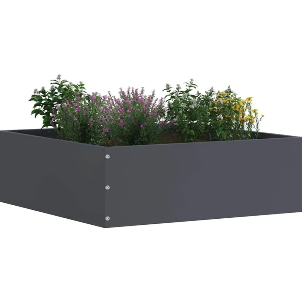 vidaXL Vallas De Jardín-Borde de Césped 40 x 40 x 13 cm Acero
