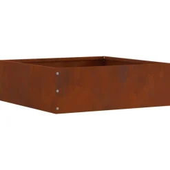 vidaXL Borde de Césped Oxidado 40 x 40 x 13 cm Acero autopatinable Acero oxidado Discount