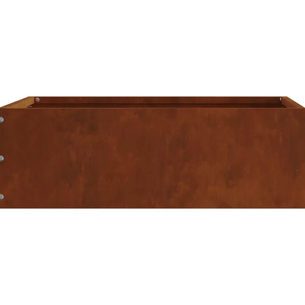 vidaXL Borde de Césped Oxidado 40 x 40 x 13 cm Acero autopatinable Acero oxidado Discount