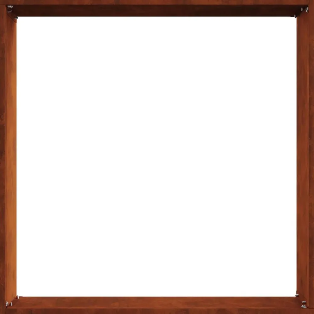 vidaXL Borde de Césped Oxidado 40 x 40 x 13 cm Acero autopatinable Acero oxidado Discount