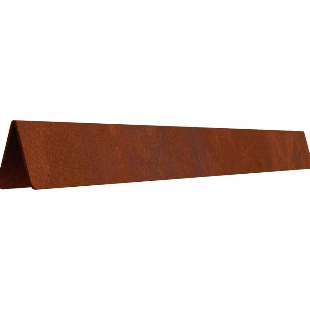 vidaXL Borde de Césped Oxidado 450 x 0.05 x 15 cm Acero autopatinable Acero oxidado Clearance