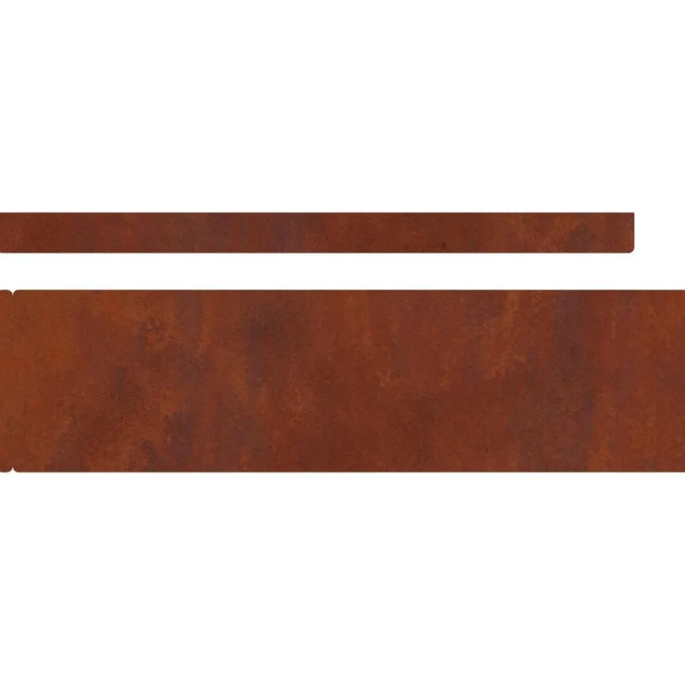 vidaXL Borde de Césped Oxidado 450 x 0.05 x 15 cm Acero autopatinable Acero oxidado Clearance