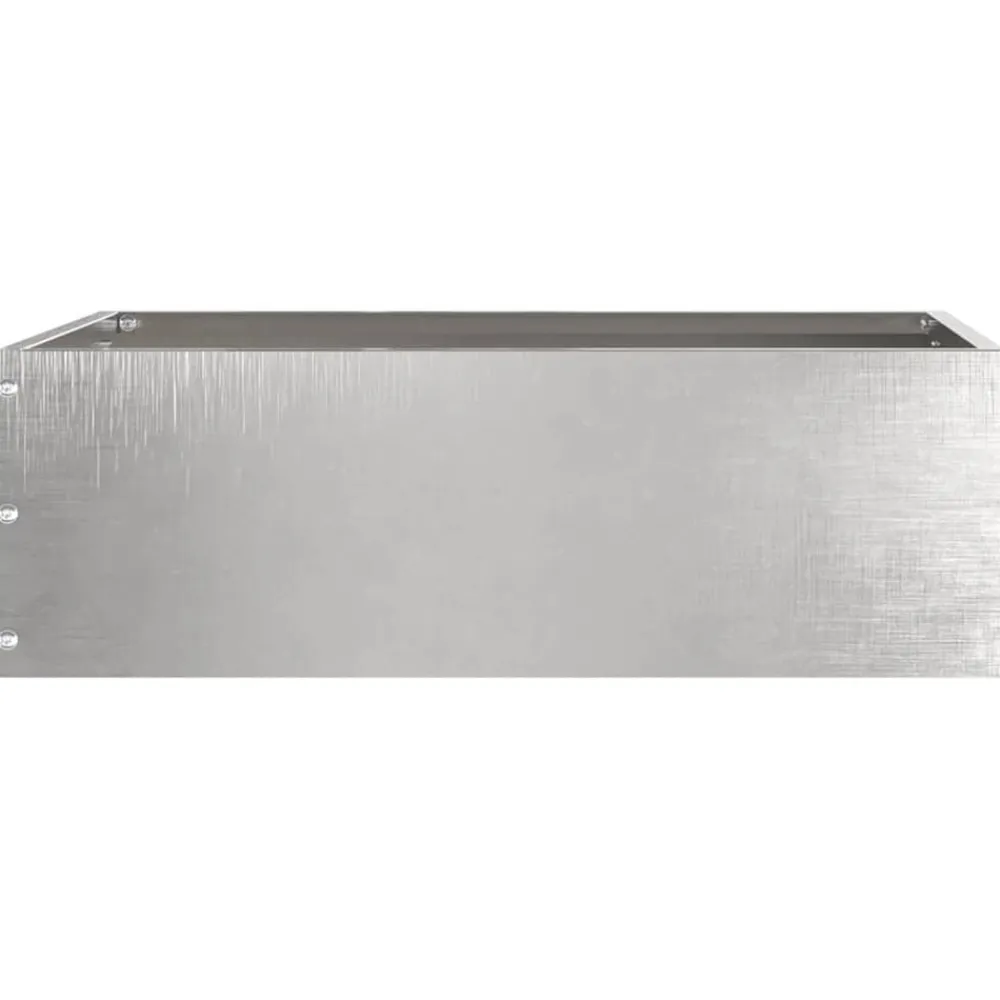 vidaXL Vallas De Jardín-Borde de Césped Plateado 40 x 40 x 13 cm