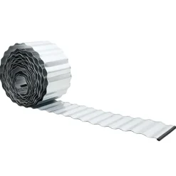 vidaxl Borde de Césped Plateado 1000 x 15 x 0.03 cm Acero galvanizado Best