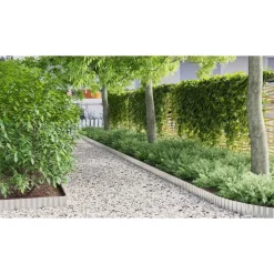 vidaxl Borde de Césped Plateado 1000 x 15 x 0.03 cm Acero galvanizado Best