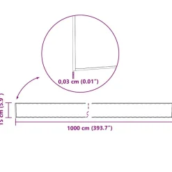 vidaxl Borde de Césped Plateado 1000 x 15 x 0.03 cm Acero galvanizado Best