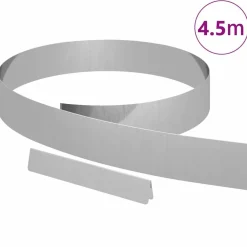 vidaXL Borde de Césped Plateado 450 x 0.05 x 15 cm Acero galvanizado Outlet
