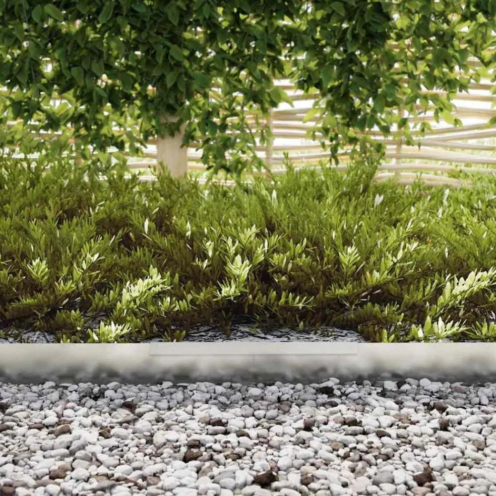 vidaXL Borde de Césped Plateado 450 x 0.05 x 15 cm Acero galvanizado Outlet