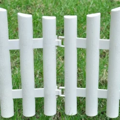 vidaXL Borde divisor de césped 17 piezas / 10 m Blanco Sale
