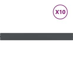 vidaXL Bordes césped 10 uds 10x103 cm acero laminado frío Antracita Hot
