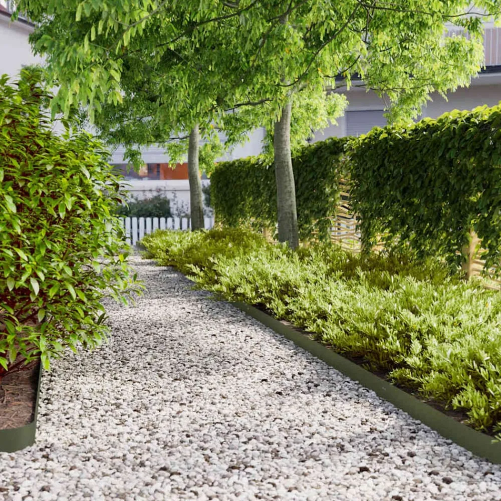 vidaXL Vallas De Jardín-Bordes césped 10 uds acero laminado frío 10x103 cm