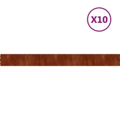 vidaXL Vallas De Jardín-Bordes de césped acero corten flexible 10 piezas 10x103 cm