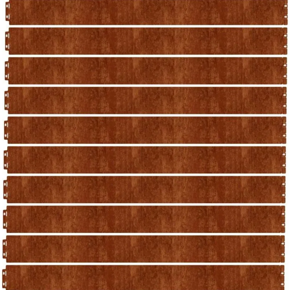 vidaXL Vallas De Jardín-Bordes de césped acero corten flexible 10 piezas 10x103 cm