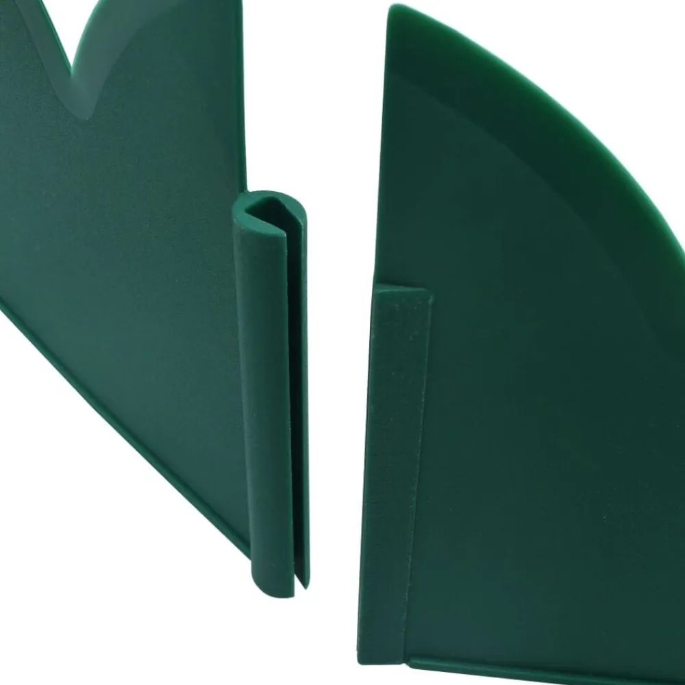 vidaXL Vallas De Jardín-Bordes de jardín 10 unidades PP verde 65x15 cm