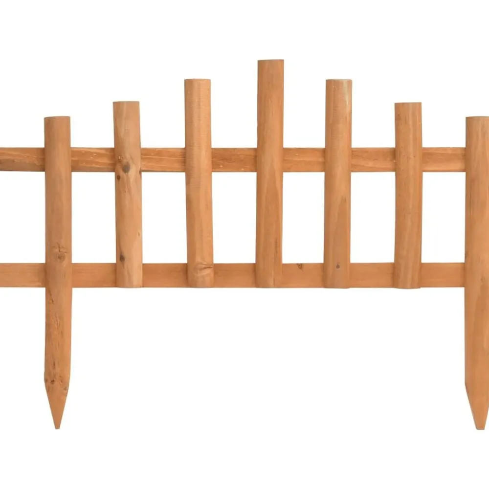 vidaXL Bordes de jardín 10 unidades madera de abeto 4,4 m Marrón