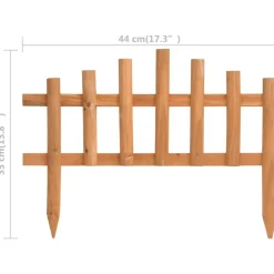 vidaXL Bordes de jardín 10 unidades madera de abeto 4,4 m Marrón