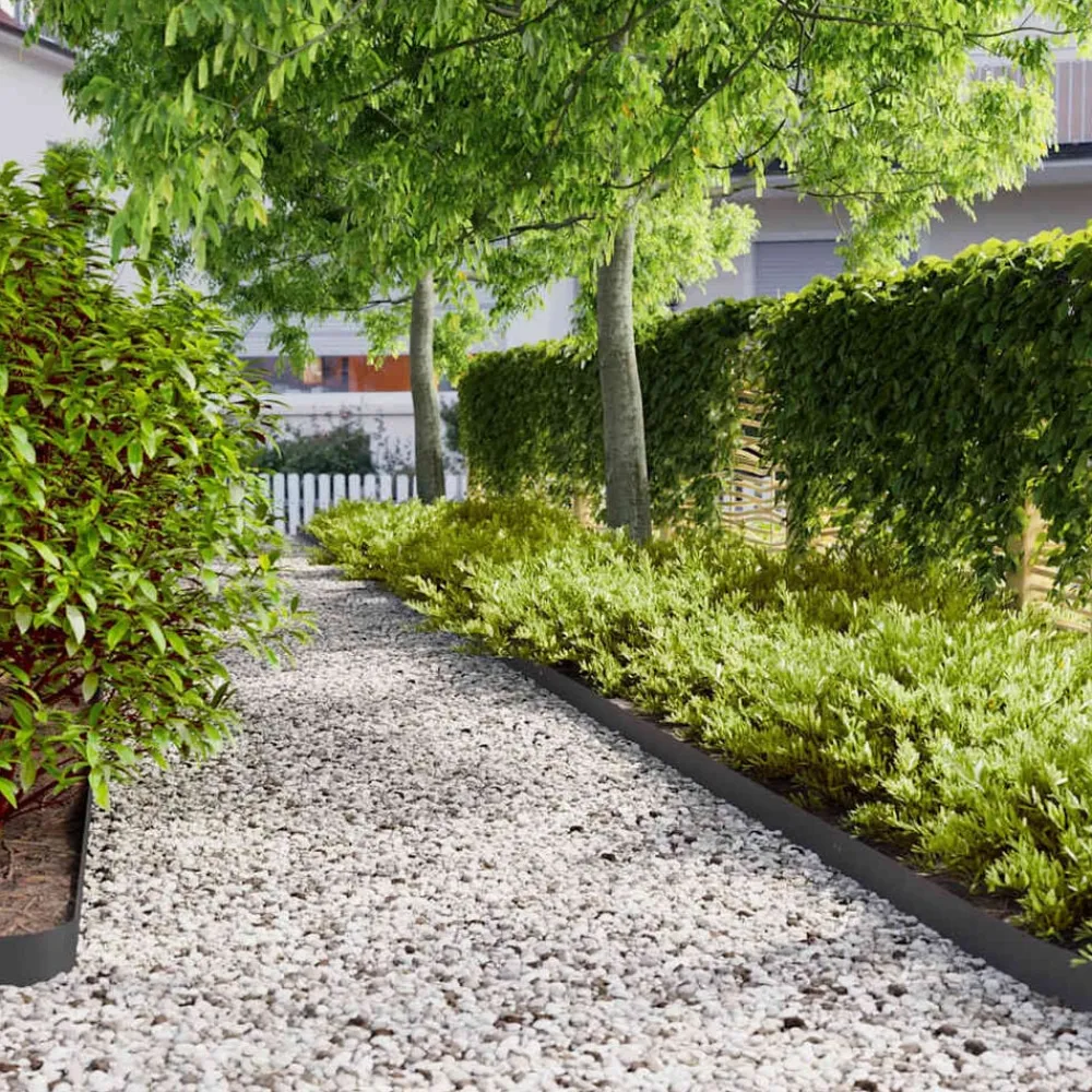 vidaXL Vallas De Jardín-Bordes para césped 10 uds acero laminado frío 10x103 cm