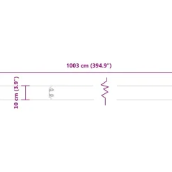 vidaXL Vallas De Jardín-Bordes para césped 10 uds acero laminado frío 10x103 cm